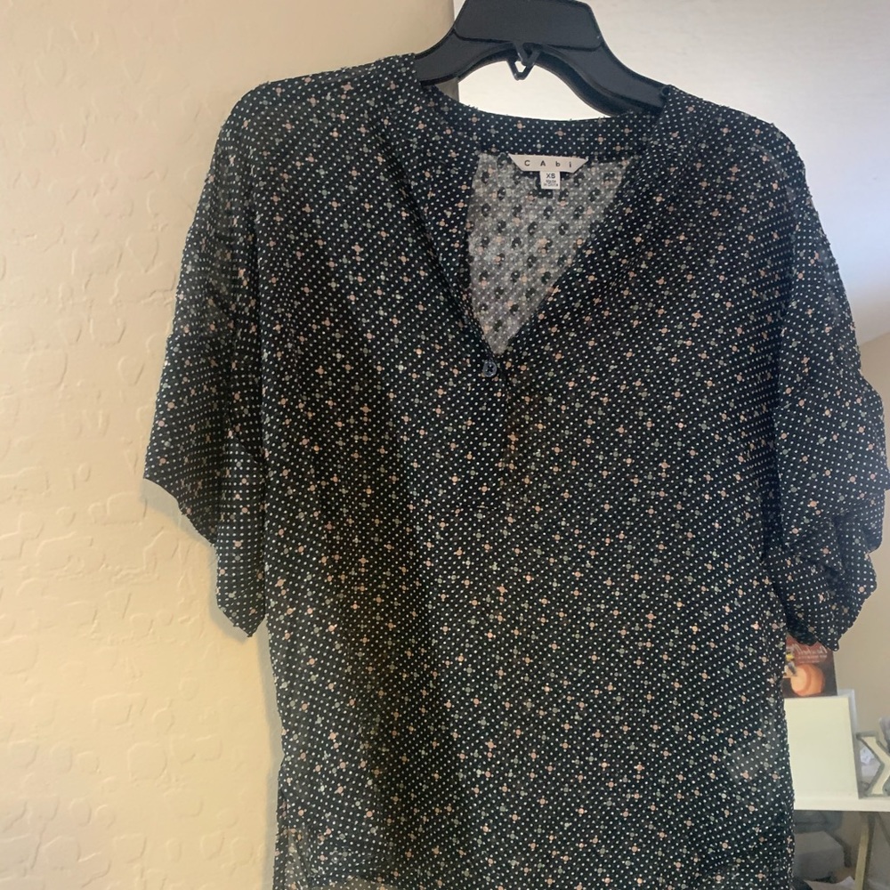 Vintage Cabi polka dot blouse